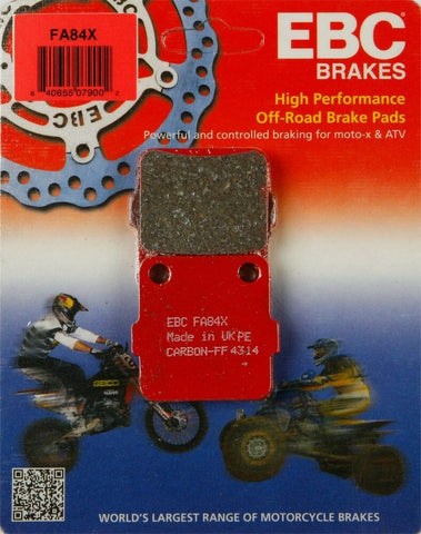 EBC FA84X Carbon Brake Pads Honda CR80R 1986-2002, CR85R 2003-2007 FRONT