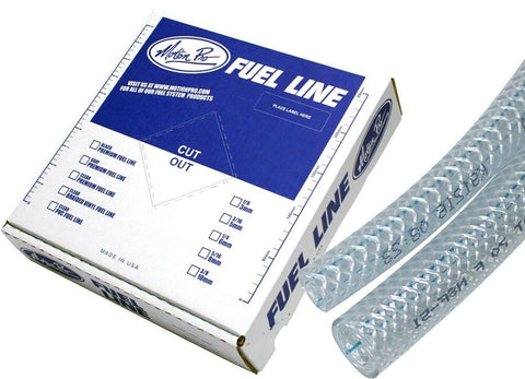 Motion Pro - 12-0012 - Braided Vinyl Fuel Line, 3/8in. ID x 5/8in. OD x 25' FT