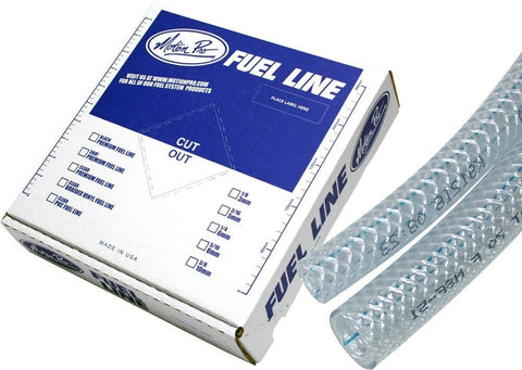 Motion Pro - 12-0011 - Braided Vinyl Fuel Line, 5/16in. ID x 9/16in. OD x 25' FT