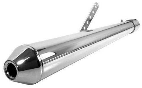 Chrome 26" Universal Reverse Cone Megaphone Muffler 1-3/4" Inlet EMGO 80-84034