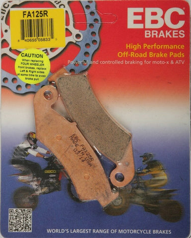 EBC FA125R R Series Sintered Brake Pads FRONT Honda CR125R CR250R CR500R 87-94