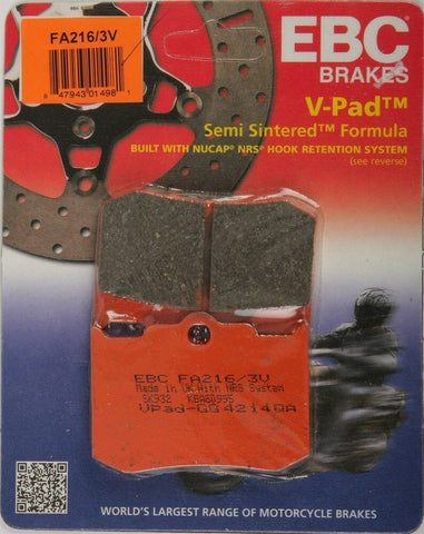 EBC FA216/3V Touring Bike Semi-Sintered V Brake Pads