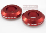 ZETA ZE93-2202 Fast Rear Wheel Spacers Red Kawasaki KX250F 04-17, KX450F 06-17