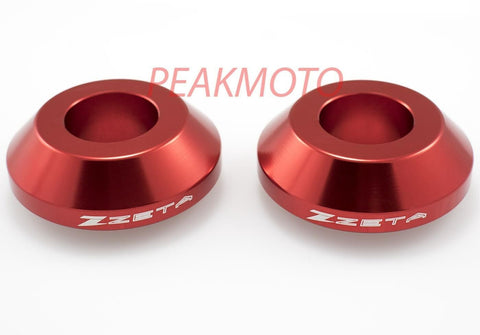 ZETA ZE93-2302 Rear Captive Wheel Spacers Red Suzuki RMZ250 04-17, RMZ450 08-17