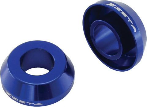 ZETA ZE93-2406 Fast Rear Captive Wheel Spacers Blue Yamaha YZ250F YZ450F 09-17