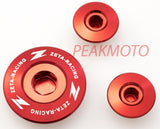 ZETA ZE89-1110 Engine Plugs, Red Honda CRF250R 2004-2009, CRF250X 2004-2017