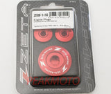 ZETA ZE89-1110 Engine Plugs, Red Honda CRF250R 2004-2009, CRF250X 2004-2017