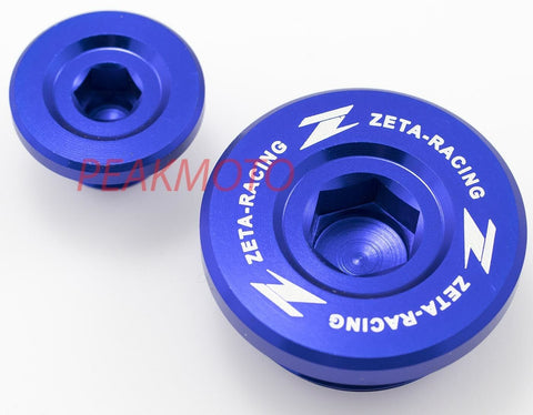 ZETA - ZE89-1212 - Engine Plugs, Blue Kawasaki KX250F 04-10, Suzuki RMZ250 04-06