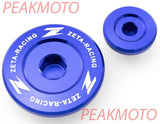 ZETA ZE89-1412 Engine Plugs Blue Yamaha YZ250F 01-13, YZ400F YZ426F YZ450F 98-05