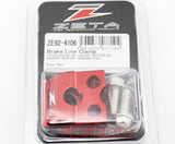ZETA - ZE92-4106 - Brake Line Clamp, Red Yamaha YZ250F YZ450F 2005-2008