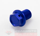 ZETA ZE58-1522 Magnetic Drain Plug Blue M12x15mm 1.5mm Pitch Kawasaki KLX110