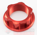 ZETA - ZE58-2123 Red Anodized Aluminum Steering Stem Nut M24x30x12mm 1.00 Pitch