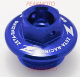 ZETA ZE89-2112 BLUE Oil Filler Plug YZ80 YZ85 YZ125 YZ250 YZ250F YZ450F YFZ450