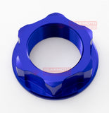 ZETA - ZE58-2222 Blue Anodized Aluminum Steering Stem Nut M24x30x14mm 1.50 Pitch
