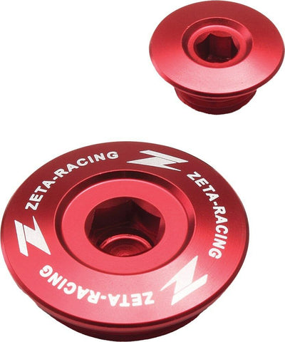 ZETA ZE89-1310 Red Engine Plugs Suzuki RMZ250 07-17, RMZ450 05-17, RMX450Z 10-16