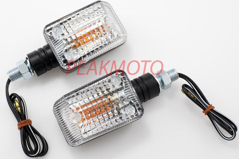 K&S UNIVERSAL DOT MINI STALK TURN SIGNAL BLACK BODY - CLEAR LENS HALOGEN | 25-7500C