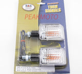 K&S UNIVERSAL DOT MINI STALK TURN SIGNAL BLACK BODY - CLEAR LENS HALOGEN | 25-7500C