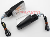 K&S UNIVERSAL DOT MINI STALK TURN SIGNAL BLACK BODY - CLEAR LENS HALOGEN | 25-7500C