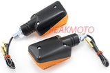 K&S UNIVERSAL DOT MINI STALK TURN SIGNAL BLACK BODY - AMBER LENS HALOGEN | 25-7500