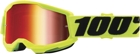 STRATA 2 JUNIOR GOGGLE FLUO YELLOW MIRROR RED LENS