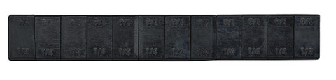 WHEEL WEIGHTS 1/4 OZ BLACK 12 PCS/48 STRIPS/BOX