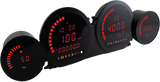 4 PIECE RED LED GAUGES `14-22 FLHT FLHX FLTR
