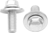 8MM HEX HEAD FLANGE BOLT 6X1.0X16MM W/16MM WASHER 10/PK