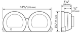 4 PIECE BLUE LED GAUGES `14-22 FLHT FLHX FLTR