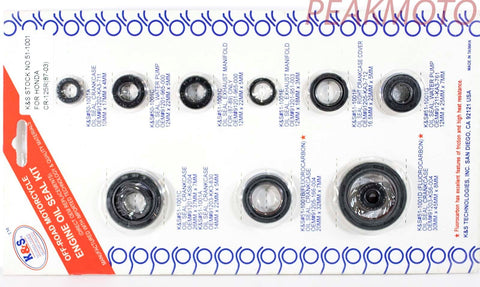 Honda CR125R 1987-2003 K&S Complete Engine Oil Seal Kit Set CR125 CR-125R
