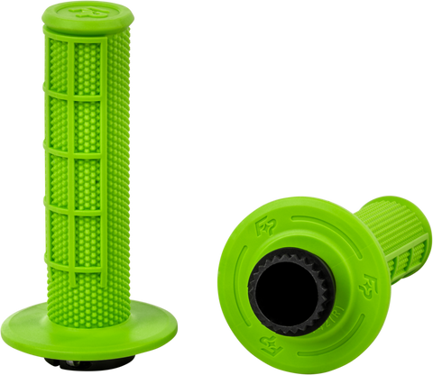 CONTROL MX LOCK-ON GRIPS GREEN HALF WAFFLE