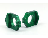 Works Connection Axle Blocks Elite Kawasaki/Suzuki Green 17-248 manufacturer photo 1