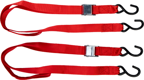 1.5" X 6' TIE-DOWN RED 2/PK