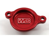 Works Connection Oil Filter Cover Red Honda 27-006 manufacturer photo 1
