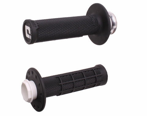 MICRO-X LOCK-ON GRIPS HALF-WAFFLE BLACK/SILVER