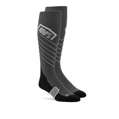 HI SIDE THIN MX SOCKS GREY SM/MD