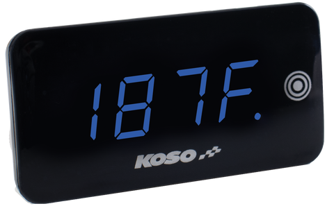 SUPER SLIM TOUCH SCREEN VOLT & TEMP GAUGE BLUE DISPLAY