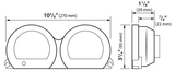 4 PIECE RED LED GAUGES `14-22 FLHT FLHX FLTR