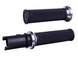LOCK-ON RUFFIAN GRIPS BLACK/SILVER CVO `23-24