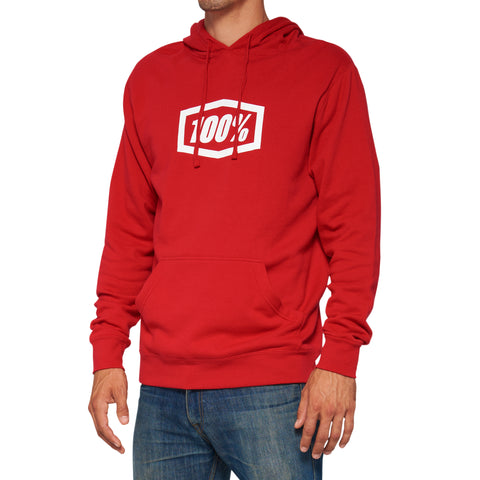 ICON PULLOVER HOODIE DEEP RED LG