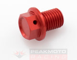 ZETA ZE58-1523 Magnetic Drain Plug Red M12x15mm 1.5 Pitch Kawasaki KLX110 KLX125