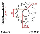 JT Sprockets - JTF1256.16 - Steel Front Sprocket, 16T