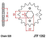 JT Sprockets - JTF1352.14 - Steel Front Sprocket, 14T