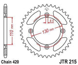 JT Sprockets JTR215.50 Steel Rear Sprocket 50T Honda CR85R 03-04, CRF150R 07-16