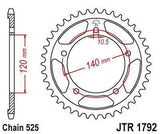 JT Sprockets - JTR1792.41 - Steel Rear Sprocket, 41T