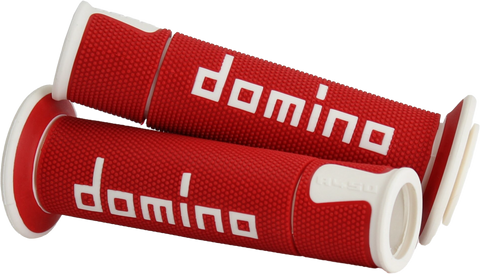 A450 ROAD RACING GRIPS RED/WHITE PAIR