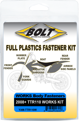 WORKS BODY WORK FASTENER KIT YAM TTR110