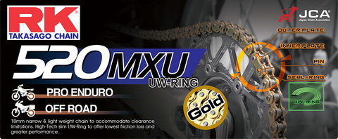 GB520MXU DRIVE CHAIN GOLD 520 X 120