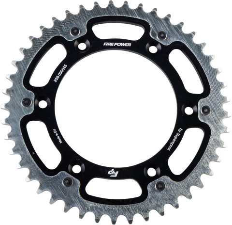 REAR SPROCKET HYBRID 45T BLK/SIL