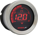 HD-02 SERIES GAUGE KIT SILVER BEZEL OIL TEMP