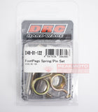 DRC D48-01-122 Stainless Steel Footpeg Pin and Plated Spring Set KX65 KX85 KX100